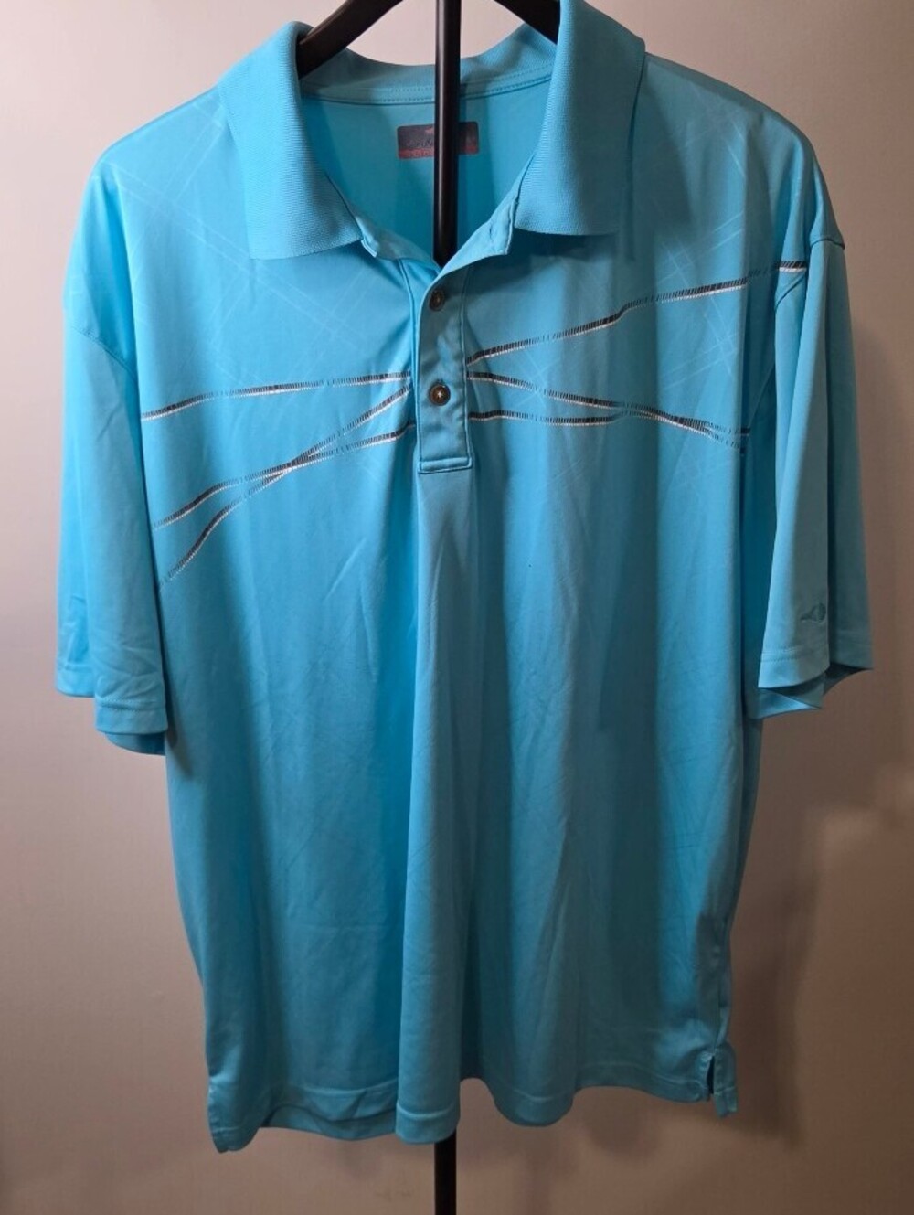 Grand Slam Light Blue Polyester Golf Polo Shirt sz 2X